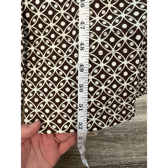 Hill House NWT The Carolina Shirt Dress Chocolate Circular Lattuce XL Midi - Picture 8 of 10